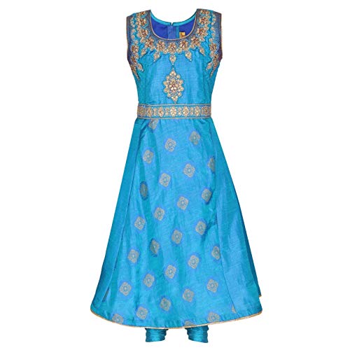 Ashwini Girls Indian Ethnic Salwar Suit with Neck Embroidery Work | Readymade Indian Kids Ethnic Salwar Suit2