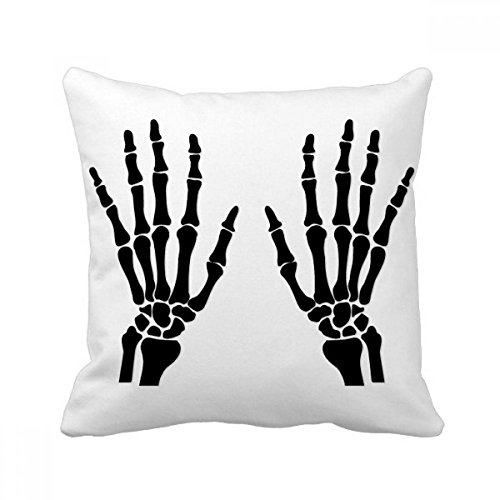 Coussin os humain noir multicolore idee cadeau deco originale