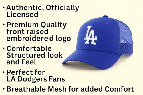 Gorra Trucker Azul Royal/Blanco con Logo LA y Cierre Ajustable miniatura 6
