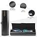 EZESO ESSENTIAL SKINCARE Glasses Case Hard Shell Eyeglass Case Aluminum Light Nearsighted Spectacle Case Box Frosted Matte Eyeglasses Case (Black-small)