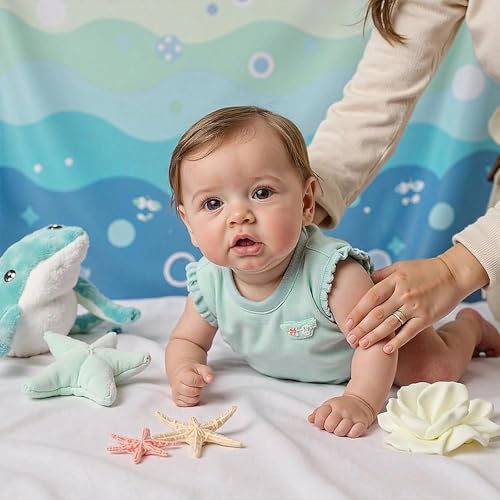 Anano Hyperrealistische Reborn Baby Vollsilikon Lebensecht Babypuppen Wie Echt Avatar Silikonpuppe Mit Leuchtender Haut in Verschiedenen Größen Und Modellen (19'-Wiese-SILIKON-MÄDCHEN-SENF)