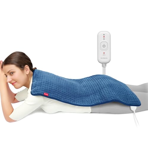 Comfytemp 83x43cm XXL  Grande Almohada Eléctrica, Almohada Eléctrica Extra Suave con Apagado Automático y Calentamiento Rápido, Manta Eléctrica para Espalda, Hombros, Cuello y Vientre, Lavable