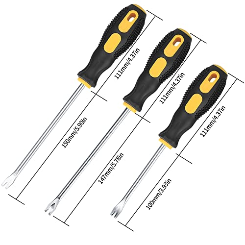 3 Pièces Arrache Agrafeuse Tapissier, Arrache-clous, Décapant d'agrafes de Rembourrage, Extracteur de clous, Outil D'extraction de Pointes, Agrafeuses Dissolvant d'ongles – Image 3