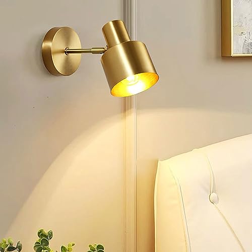 Lampara de pared moderna en laton cepillado dorado modelo Ardila E27 4