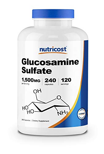 Nutricost Glucosamine Sulfate 750mg, 240 Capsules (1500mg Per Serving)
