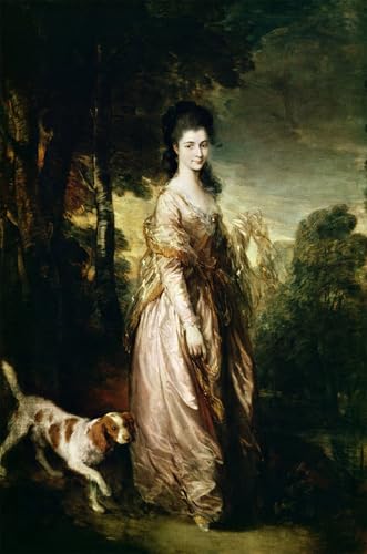 Impression d'art Gainsborough portrait de Mme Lowndes Stone toile haute définition 60x90