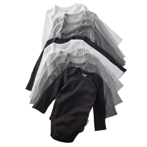 Image of Butterblu Baby Blake 10-pack Long Sleeve Bodysuits​ 100% Organic Cotton Baby Boy & Girls