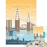 Rompecabezas de 1000 piezas para adolescentes Puente de San Nazario arte juegos divertidos juguetes adictivos para cultivar la paciencia regalos de cumpleaños para la diversión familiar tamaño 38x52cm