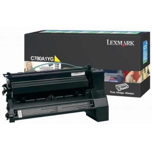 Lexmark C780 C782 jaune cartouche contre les traces et impressions ternes