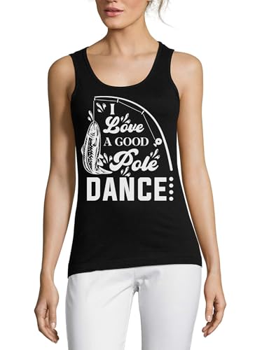 Débardeur pêche femme coton noir graphique humour décontracté été