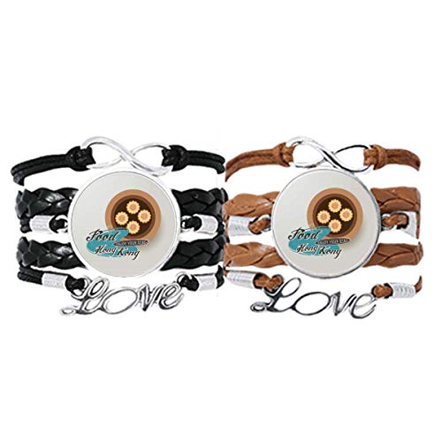 Bracelet Shaomai chinois en cuir et corde tressee double pour homme et femme