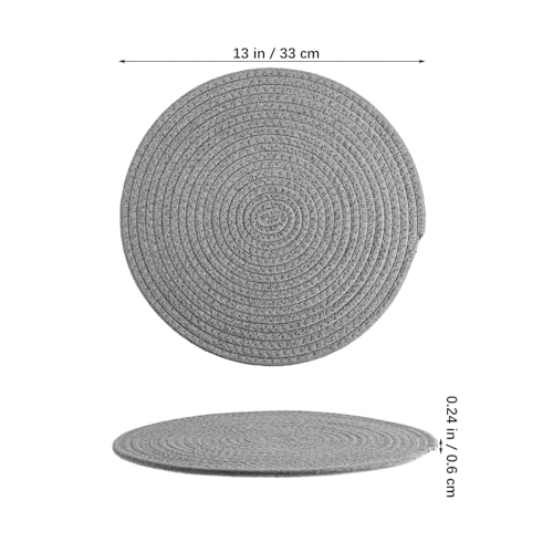 Nappes rondes coton tressé Zerodeko set de table pour dîner