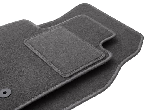 Wielganizator Tapis de Sol Avant en Velours Graphite conçu pour Opel Tigra B (2003-2008) TwinTop, Tapis de Sol de Voiture Convertibles en Graphite Lot de 2...