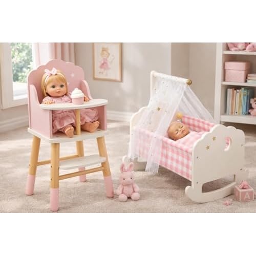 Pithfor Wooden Doll Furniture Set