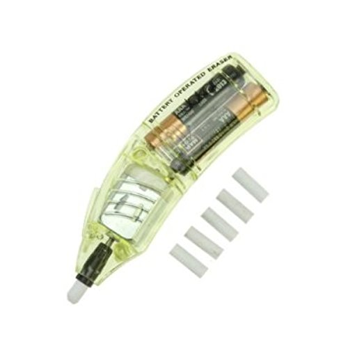 Jakar Yellow Battery Operated Refill Eraser Pen Electric Art Craft Rubber School Office