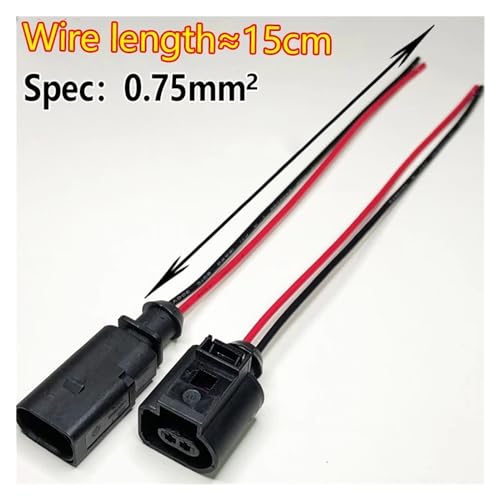 Arnés impermeable de 1,5 mm y conector sedán 2p con cables de 15 cm de alta resistencia térmica 2