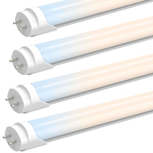 JESLED 2ft T8 LED Bulbs 4-Pack 6 CCT Selectable 3000K-6500K