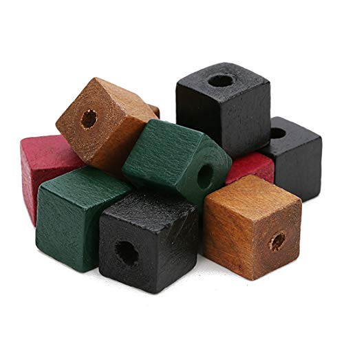 100Pcs Unfinished Square Wood Beads With Holes Natural Blank Wood Cubes For Diy Craft (12Mm-0.47Inch) #TOP7