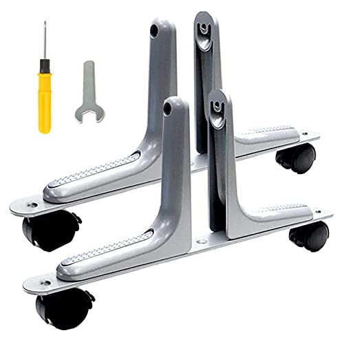 2Pcs Standfüße für Infrarotheizungen, OKYUK Aluminiumlegierung feste Halterungen, Infrarot- Heizung, unabhängige Verwendung von elektrischen Heizungsfesten Füßen, Universalgröße mit Rahmen (Silbrig)