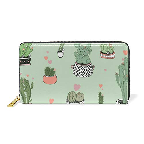 Portefeuille long cactus idéal pour organiser vos cartes et billets en voyage