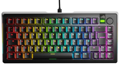 GLORIOUS Gaming GMMK 3 PRO: Custom Mechanical Keyboard, TKL 75%, Modular Aluminum Body & Gasket System, Hotswappable MX Switches, Sound Dampening Foam, Custom Keycaps, British QWERTY - Black - Image 7