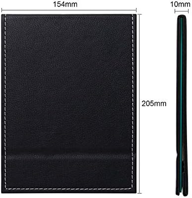 DUcare Large Makeup Mirror Leather Craft Free Standing Super HD Large Compact Mirror 6 * 8 inch - Black