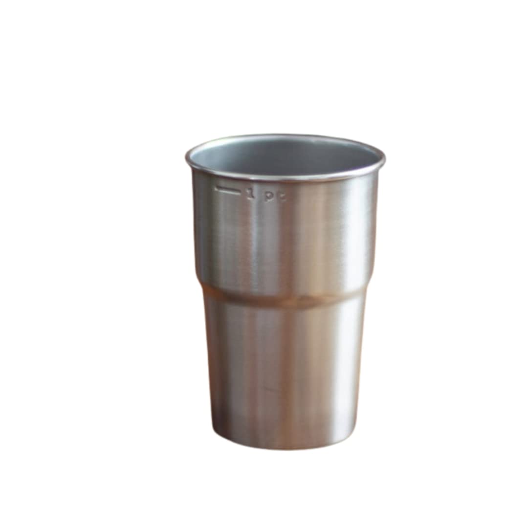 Enviro-Cup Stainless Steel Pint Glass (568ml ) Pack of 2. Robust, Hygienic & Anti-Bacterial Drinkware for All Occasions