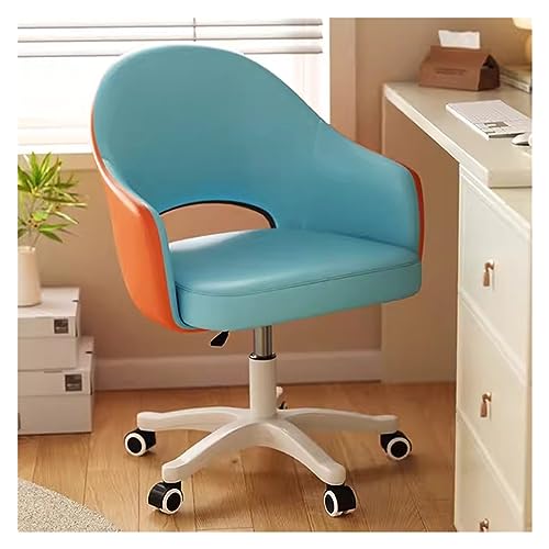 WIGSELBL Silla de oficina giratoria silla de escritorio tapizada de piel sintética altura ajustable con ruedas silla de trabajo para computadora moderna sillones con ruedas ergonómica respaldo alto,