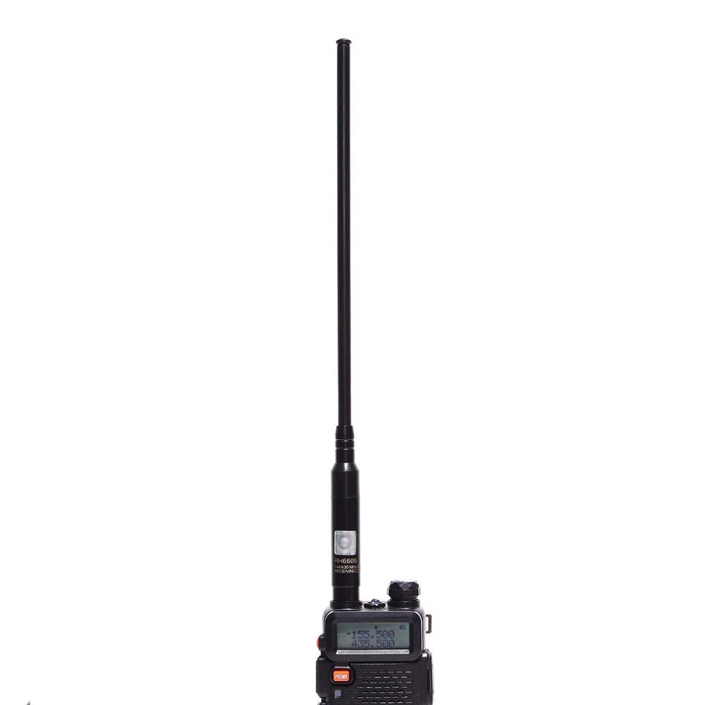 Rh-660s SMA Femmine 144 / 430Mhz Dual - Band SMA-F Alto Guadagno Telescopico Antenna Per Kenwood Baofeng Puxing Walkie - Talkie