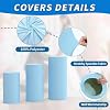 3Pcs Cylinder Stand Covers for Party, Multicolor Cylinder Covers Plinth Stand Pillar Cover,Round Cylinder Pedestal Cover for Birthday Wedding Event Decor(Only Contains Cylinder Covers)