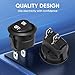 XINYIELE 12 Volt Round Rocker Switch,On Off Rocker DC Switch,Round Toggle Switch,2 Pin SPST Switch Button 6A/250V 10A/125V AC Small Electric Switch with Wires for Car Stereo Marine Boat（ON-Off,5Pcs