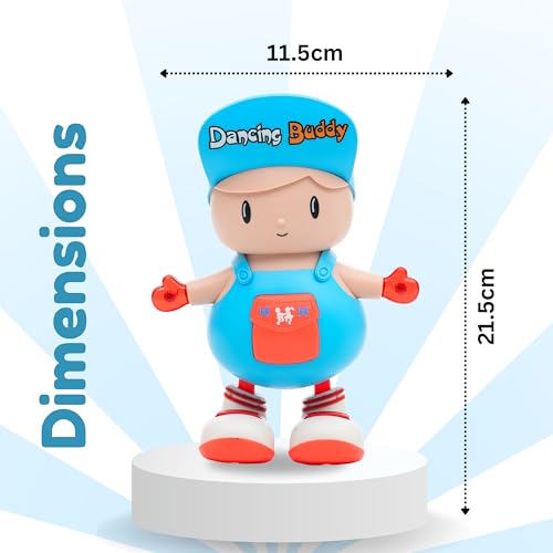Image of Gooyo GY-3049 Dancing Buddy Toy with Vibrant Light Effect & Musical Sound | Best Dancing & Musical Toy for Kids | Dancing Boy Toy | Blue | 3xAA Battery (Not Included)