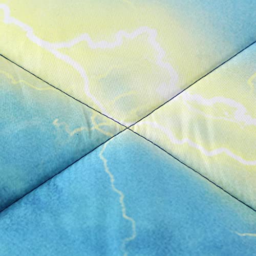 Encoft Godzilla Comforter Set,Flying Dragon Bedding Sets 3D Print Godzilla Blue Comforter Set 3 Pieces With 2 Pillow Cases (Full, Blue) #TOP4