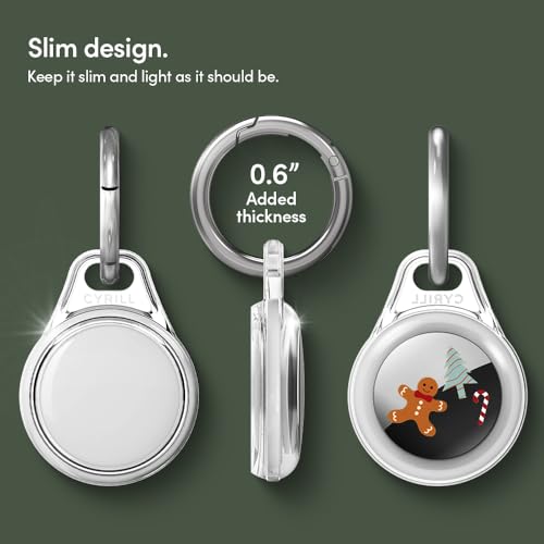 Image of CYRILL Shine with Key Ring Designed for AirTag Case (2021) - Parent, Crystal Clear Gingerbread