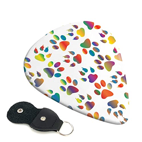 Lot de 6 médiators colorés en forme de patte de chien pour guitare acoustique, guitare électrique, basse, ukulélé – fins… - Les Beatles, Paul McCartney, John Lennon, RIngo Starr, George Harrison Lot de 6 médiators colorés en forme de patte de chien pour guitare acoustique, guitare électrique, basse, ukulélé – fins…