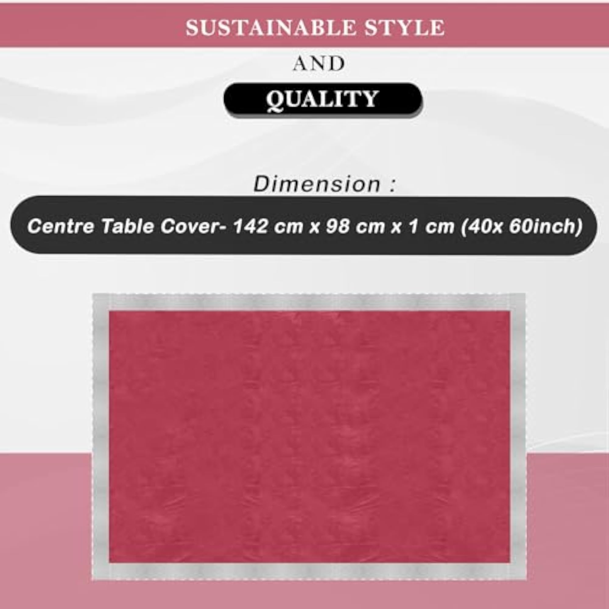 PVC Table Cloth, 40x60 Inch, 4 Seater
