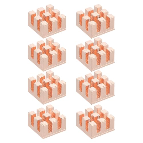 Disipador de calor de cobre PATIKIL de 10x10x6mm radiador de 8 piezas para chip CPU