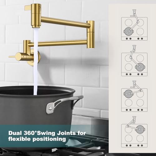 Arcora 2315900 Brushed Gold Pot Filler Faucet thumb #2