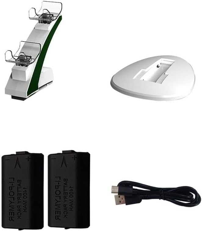Base de carga de controlador dual: soporte de carga rápida para configuración de juegos, organiza y enciende tus mandos