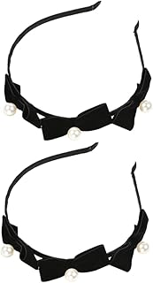 FOMIYES 2pcs Headband Plastic Headband Pearl Hair Accessories Bride Headpiece Pearls Hair Hoop Pearls Headband Hair Hoop Pearls Headband Party Headpiece Proms Headband