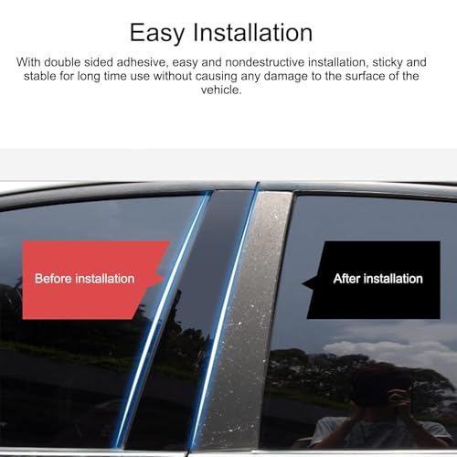Image of Door Pillar Decal, Gloss Black Pillar Post Decal Trim for Charger 2011-2021