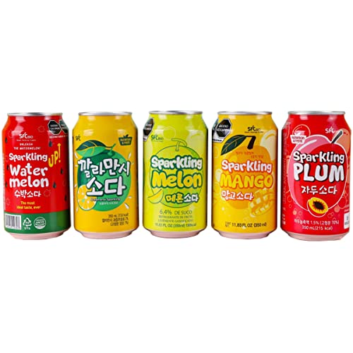 Kit de Refrigerante Coreano SFC Nutrition & Taste 350ml - 5 Sabores