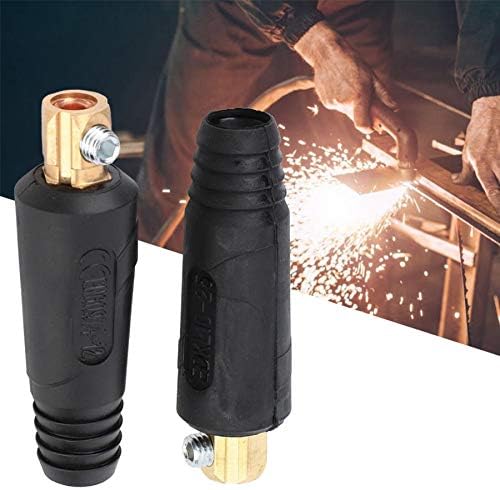 Davitu Electrical Equipments Supplies - 6Pcs 3 Types 10-25 35-50 50-70 Copper Euro Style Welding Cable Quick Connector 200-400A Welding Wire Connector - (Color: DLJ35-50)