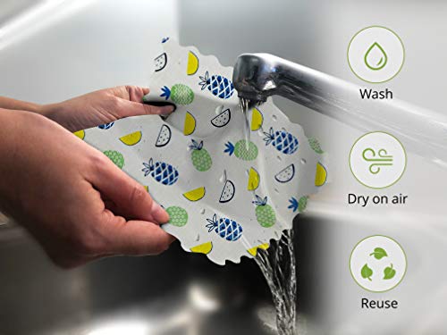 Ecolly Involucri di cera d'api - Set di 3 (S, M