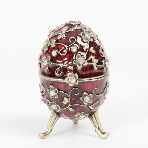 Trinket box, Decorative Easter Egg Shaped Jewelry Box, Vintage Je...