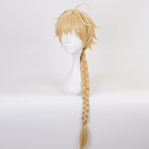 Vista 117 de Peluca Lumine, Genshin Impact Lumine Cosplay peluca con gorra de peluca