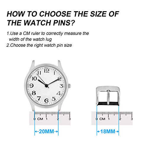 Watch Band Pins Kit -Watch Spring Bar Replacement-Bands Strap Removal Repair tool with 3 Extra Tips Pins & 32PCS Heavy Duty 316 Stainless Steel Watch Pin(18mm-24mm) - Thumbnail 7