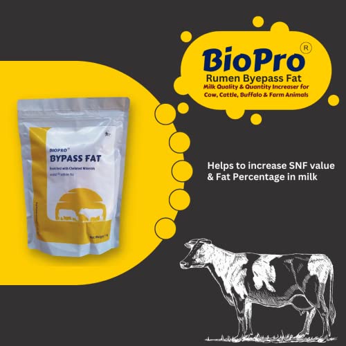 Image of Bio Pro Bypass Fat For Cow, Cattle, Buffalo & Farm Animals,Increase Milk Production Powder For All Life Stages(1Kg)