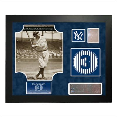 MLB Monument Park Brick Framed And Retired Number Babe Ruth Collage