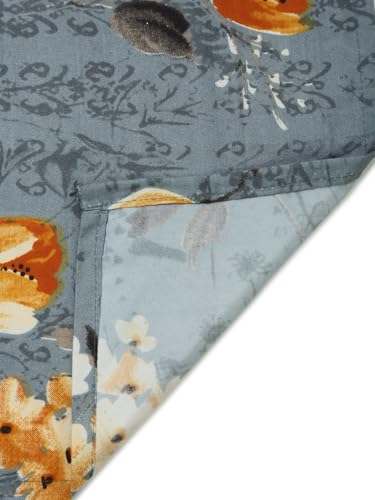 Image of ROSARAHOME 180 TC Microfiber Flat Queen Size Double Bed Bedsheet with 2 Pillow Cover| Bedsheet:240cmx225cm Pillow Covers:45cmx70cm,Floral Multicolor